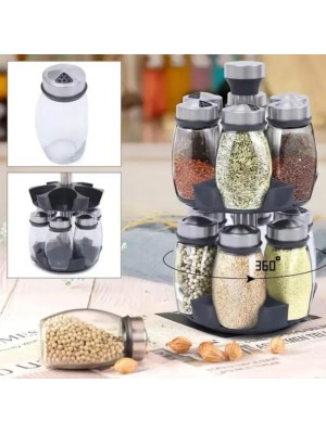 Porta Temperos 2 Andares 12 Potes – Suporte Giratório Prático e Moderno