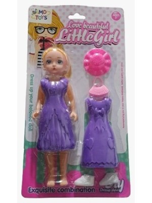 Boneca Troca de Roupa com Acessórios 4 Peças – Brinquedo Infantil Educativo para Meninas