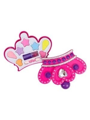 Kit Maquiagem Cenográfica de Plástico Coroa com Tampa Deslizante – Brincadeira de Faz de Conta para Crianças