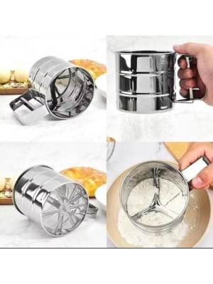 Polvilhador com Gatilho Inox 10,5x9,5cm – Ideal para Açúcar, Café e Confeitaria