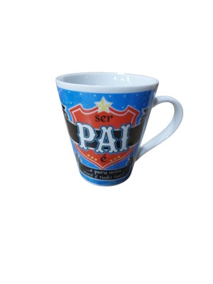 Caneca Pai Faixa 290ml em Porcelanato Resistente – Presente Criativo para Dia dos Pais, Aniversário e Lembrança