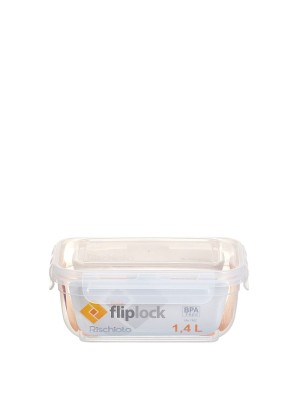 Pote Retangular Fliplock 1,4L com Tampa Hermética – Livre de BPA, Ideal para Freezer, Geladeira e Despensa