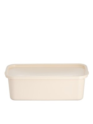 Pote Retangular Volare 3L Color com Tampa Plástica Marmita Freezer Micro-ondas Lava-louças Armazenar Alimentos