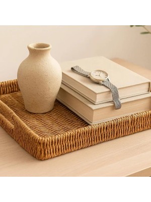 Bandeja de PVC 39,5x30x4,5cm Resistente Ampla Prática e Versátil para Servir Alimentos Organização e Decoração de Ambientes