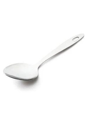 Colher Inox 25,5cm Talher Resistente e Durável para Refeições, Sopas e Servir Alimentos