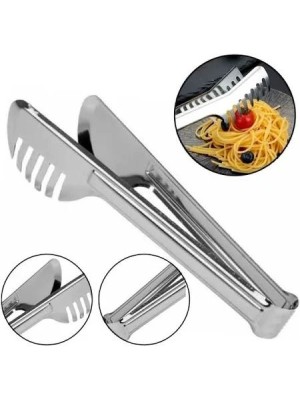 Pegador Inox 20cm Utensílio de Cozinha Resistente para Servir Saladas, Massas, Carnes e Sobremesas