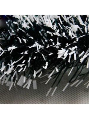 Festão de Natal Verde Nevado 2m x 7cm para Árvores, Portas e Decoração Natalina