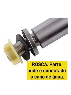 Torneira de Mesa para Lavatório Retrô em Aço Inox Escovado com Acabamento Fosco Durável