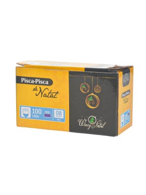 Pisca LED 100 Leds 220V 8M Roxo com 8 Funções de Iluminação Pisca-Pisca Fio Transparente para Decoração Natal Festas Halloween Vitrines