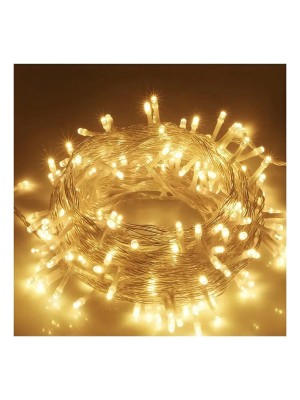 Pisca LED 500L Branco Quente Fio Transparente 45,3 Metros 220V – 8 Funções de Iluminação Natalina para Árvores, Fachadas e Decoração Interna e Externa