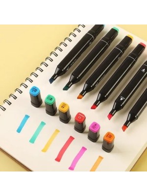 Kit Canetas Touch 120 Cores Ponta Dupla Twin Marker Profissional para Desenho, Lettering e Ilustração Artística à Base de Álcool com Estojo Organizado