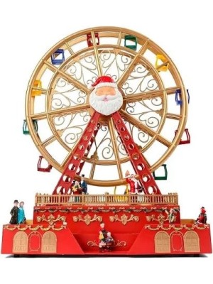 Roda Gigante LED Musical Natalina com Movimento e Canções – Enfeite Decorativo de Mesa