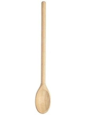 Colher de Madeira 30cm – Utensílio de Cozinha Sustentável em Madeira Natural para Mexer, Misturar e Servir Alimentos