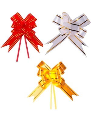 Laço Fácil 46cm com 10 Peças Decorativas para Presentes, Cestas e Festas – Prático, Rápido e Elegante