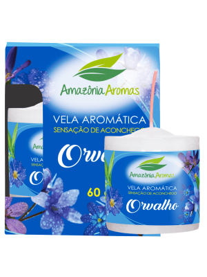 Vela perfumada 60g orvalho amazonia aromas aromatizante decorativo para ambientes
