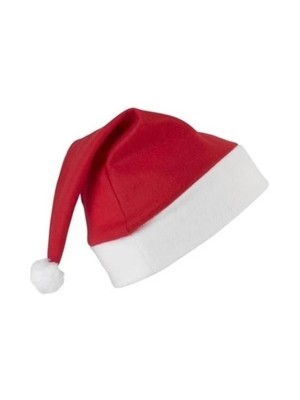 Gorro de Natal Tamanho Único Vermelho e Branco para Festas, Fantasias e Decorações Natalinas