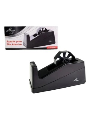 Suporte para Fita Adesiva Win Paper Office – Dispenser de Mesa com Lâmina Metálica e Base Pesada Antiderrapante, Ideal para Escritório e Escola