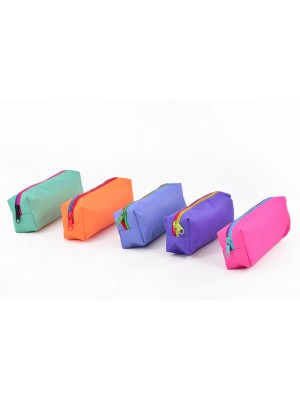 Estojo Color com 1 Zíper – Design Colorido e Moderno em Nylon Resistente, Ideal para Escola, Faculdade e Uso Diário