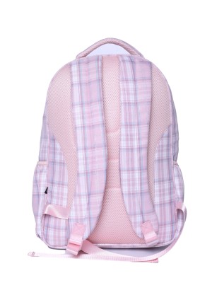 Mochila Teen Xadrez Color Feminina Escolar Juvenil com Bolso Frontal e Design Moderno