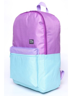 Mochila Juvenil Feminina Full Color Pastel Escolar com Bolso Frontal e Alças Ajustáveis