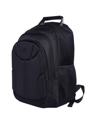 Mochila Laptop 3D AZX Preta com Design Estruturado, Compartimento para Notebook e Múltiplos Bolsos