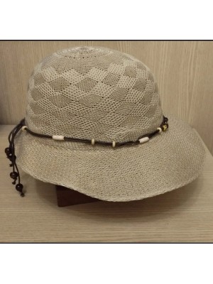 Chapéu de Palha Feminino Fashion com Aba Larga e Cordão Decorativo – Estilo Praia, Verão e Casual