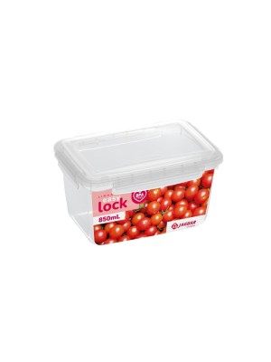 Pote com Trava 850ml – Linha Easy Lock, Tampa com Travas Laterais, Vedação Reforçada, Transparente, BPA Free, Ideal para Geladeira, Freezer e Marmitas