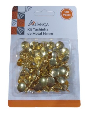 Tachinhas Percevejo Metálicas 14mm Kit com 30 Peças – Fixação para Murais, Avisos e Painéis