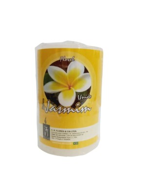 Vela Cilíndrica Perfumada Jasmim 125g 5x7cm – Aroma Floral Suave, Longa Duração e Decoração Aconchegante