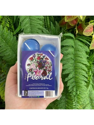 Vela Rechaud Perfumada Floral 14g Kit com 6 Unidades – Aroma Suave e Elegante para Decorar e Aromatizar Ambientes