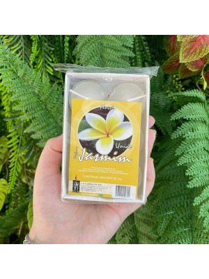 Vela Rechaud Perfumada Jasmim 14g Kit com 6 Unidades – Aroma Suave e Floral para Decorar e Aromatizar Ambientes