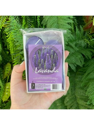 Vela Rechaud Perfumada Lavanda 14g Kit com 6 Unidades – Aroma Suave e Relaxante para Decorar e Aromatizar Ambientes