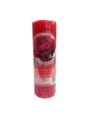 Vela Votiva Cometa Perfumada Rosas 265g – Aroma Floral Intenso, Longa Duração, Ideal para Decoração, Aromatização, Oração e Rituais de Amor e Harmonia