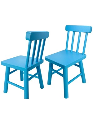 CADEIRINHA INFANTIL DE MADEIRA ROSA/AZUL – MODELO RESISTENTE, CONFORTÁVEL E IDEAL PARA QUARTOS E BRINQUEDOTECA