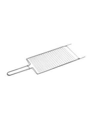 Grelha Cromada Chrome Grande 73x21cm para Churrasco, Aço Cromado Reforçado, Ideal para Carnes, Peixes e Legumes, Alta Durabilidade e Fácil Limpeza