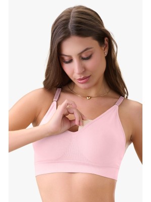 Sutiã Rosa Adulto GG Sem Costura com Bojo Estruturado e Alças Removíveis, Confortável, Versátil e Ideal para Uso Diário