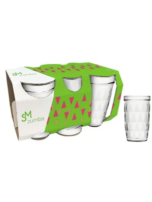 Copo Zumba Suco 270ml Conjunto com 6 Peças Transparente para Bebidas – Durável e Resistente