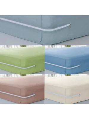Capa de Colchão Queen 158x198x30cm com Zíper em Poliéster Proteção Completa e Ajuste Perfeito