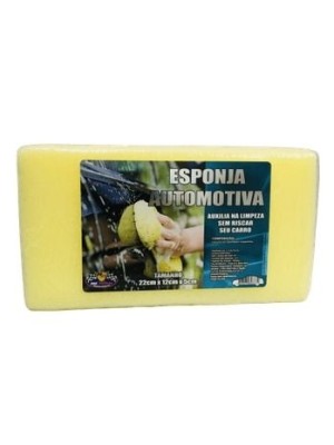 Esponja Automotiva 22x12x5cm para Lavagem de Carros, Motos e Veículos Sem Riscar a Pintura