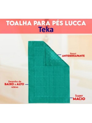 Toalha para Pés Felpuda Piso Coleção Lucca 46x70cm Alta Absorção Conforto e Segurança para Banheiro e Lavabo