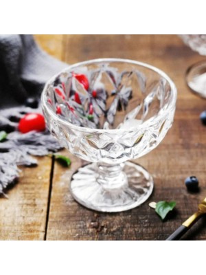 Taça de Sobremesa Diamante 360ml em Vidro Conjunto com 2 Peças para Doces, Frutas e Sorvetes