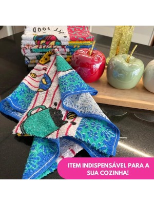 Pano de Prato 40x60cm Atoalhado Felpudo Absorvente para Cozinha Uso Diário