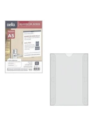 Quadro de Avisos Flexível A5 Cristal Transparente para Comunicados, Informações, Preços, Cardápios e Sinalização em Comércios, Escritórios e Recepção