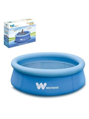 Piscina inflável westwave 1400 litros 1,83x63cm redonda azul para lazer e diversão no verão