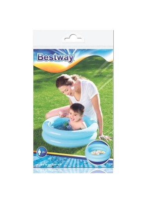 Piscina Inflável Infantil 21L 2 Anéis 61x15cm para Bebês e Crianças Lazer Verão