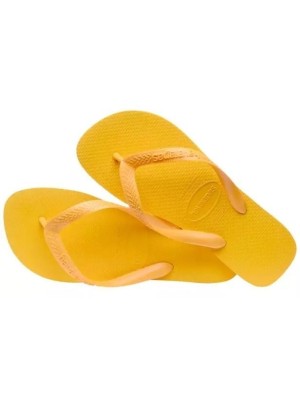 Havaianas Top Amarelo Pop Tamanho 43/44 Chinelo Original Unissex em Borracha Antiderrapante para Praia Piscina e Uso Diário