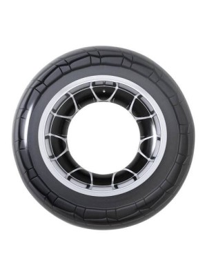 Boia Circular Pneu 91cm Inflável Preta Suporta até 80kg para Piscina e Praia