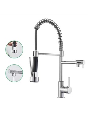 Torneira Gourmet Monocomando Inox Cozinha Quente e Fria