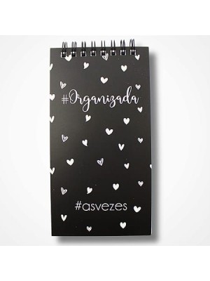 Caderneta Para Anotações 80 Folhas 70g/m² 8,5x16cm Compacta com Espiral Ideal para Estudos, Trabalho e Organização Diária