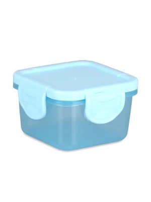 Pote 126ml Kit com 4 Peças Plástico com Tampa 5x8,5x8,5cm para Alimentos Temperos e Organização